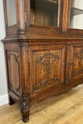 Bookcase Antique French Louis XVI Oak Display Cabinet Carved Sideboard LOT 614911