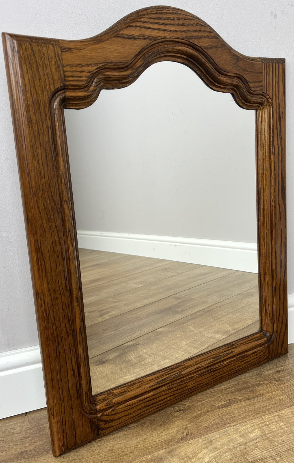 Mirror Vintage French Style Oak Carved Decorative Frame Wall Mirror LOT 63320