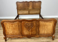 Bed Vintage French Louis XVI Double Bed Frame Oak Carved Headboard LOT 49140