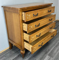 Chest of Drawers Vintage French Louis Oak Carved 4 Drawers Cabinet LOT 44542