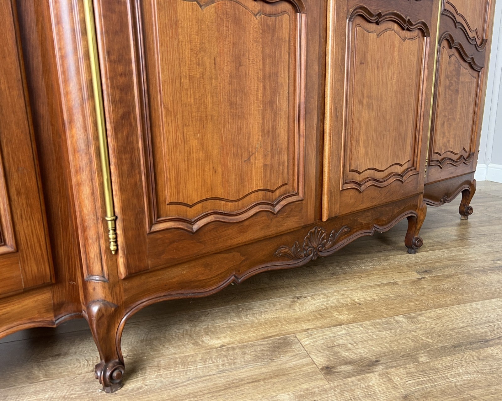 Wardrobe Vintage French Louis XVI Style Four Door Carved Armoire LOT 61157