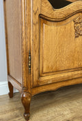 Bookcase Vintage French Louis XVI Oak Display Cabinet Carved Sideboard LOT 63468