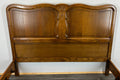 Bed Vintage French Louis XVI Style Oak Double Frame Carved Headboard LOT 27586