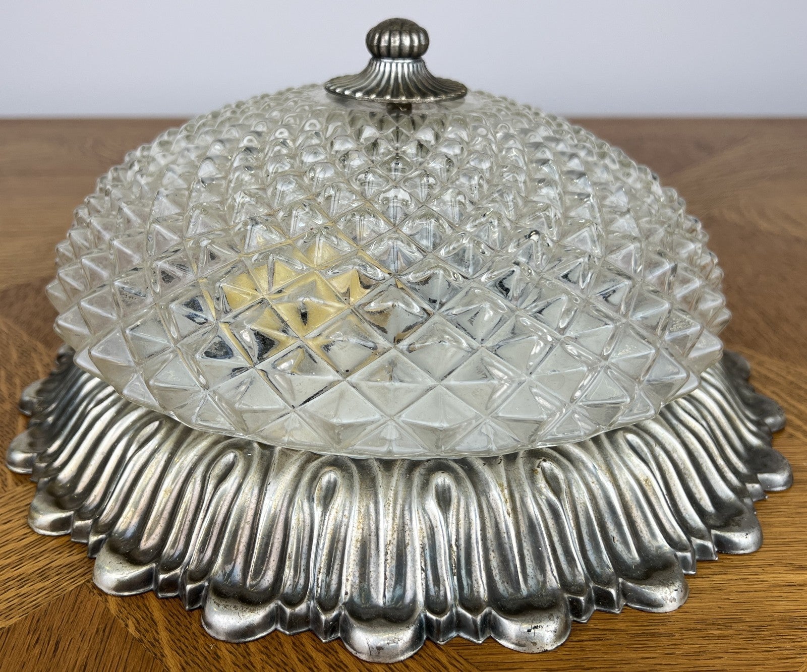 Ceiling Lamp Vintage French Pendant Glass Flush Mount Light Fixture LOT 60647