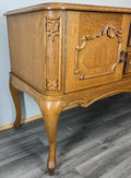Cabinet Vintage French Louis XVI Style Carved Desk 2 Drawers Sideboard LOT 45095