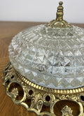 Ceiling Lamp Vintage French Pendant Cut Glass Flush Mount Light LOT 60713