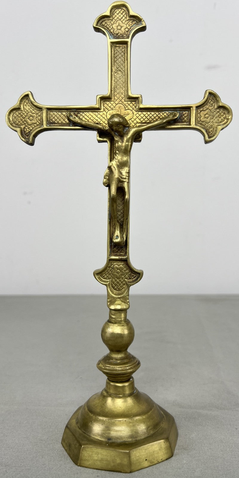 Crucifix Vintage French Style Standing Religious Cross Jesus Christ LOT 64300