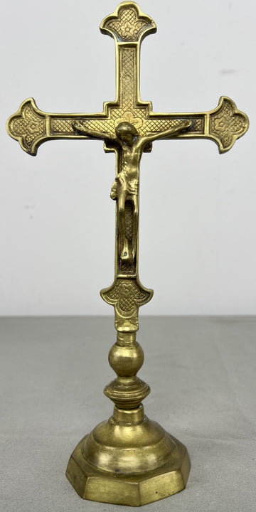 Crucifix Vintage French Style Standing Religious Cross Jesus Christ LOT 64300