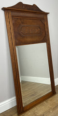 Mirror Antique French Style Oak Carved Decorative Frame Wall Mirror LOT 62762