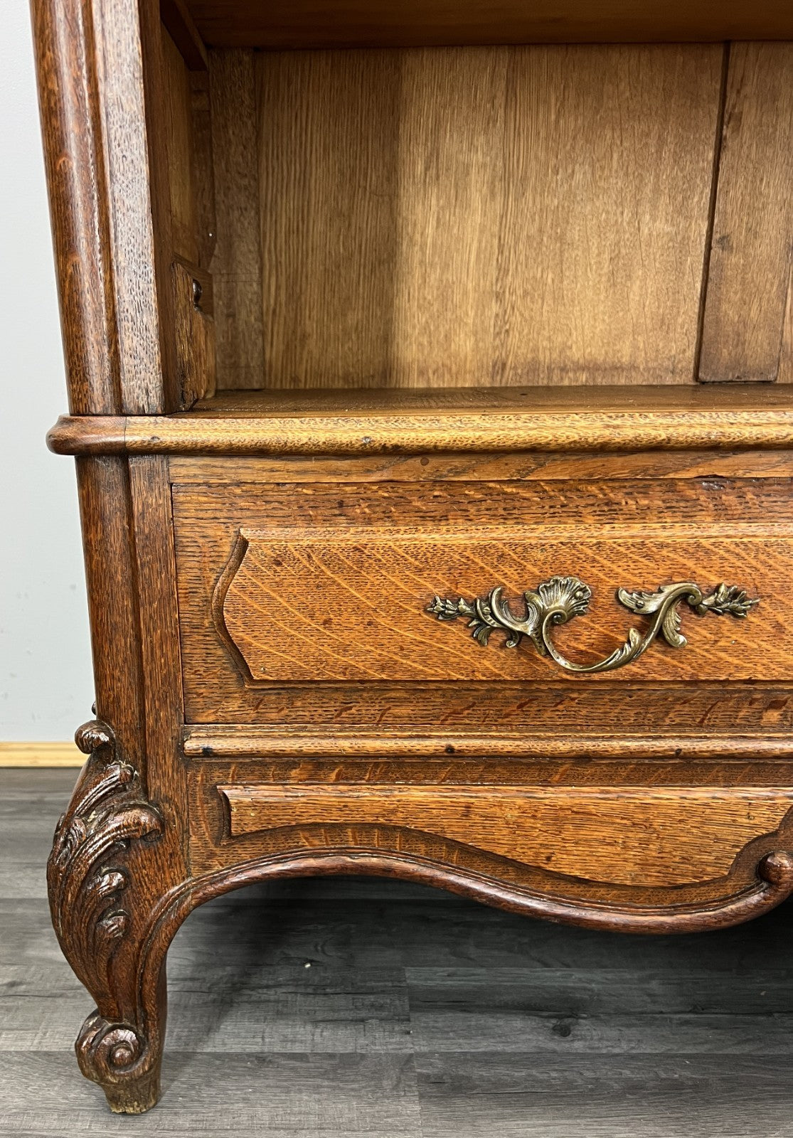 Bookcase Antique French Style Display Oak Carved Cabinet Sideboard LOT 47917