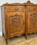 Sideboard Vintage French Louis Style Oak 4 Door Cupboard Carved Cabinet LOT 636311