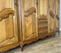 Wardrobe Vintage French Louis XVI Style Five Door Oak Carved Armoire LOT 61258
