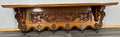 French Vintage Coat Rack Oak 6 Hooks Wall Shelf Carved Coat Hanger LOT 44951