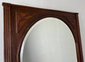 Mirror Antique French Style Oak Arched Carved Large Wall Mirror LOT 6530