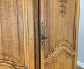Wardrobe Vintage French Louis XVI Style Oak Four Door Carved Armoire LOT 6516