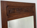 Mirror Antique French Style Oak Carved Wardrobe Mirror Polished Glass LOT 61942
