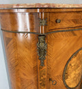 Cabinet Vintage French Marble Top Inlaid Sideboard with Brass Ormolu LOT 43316