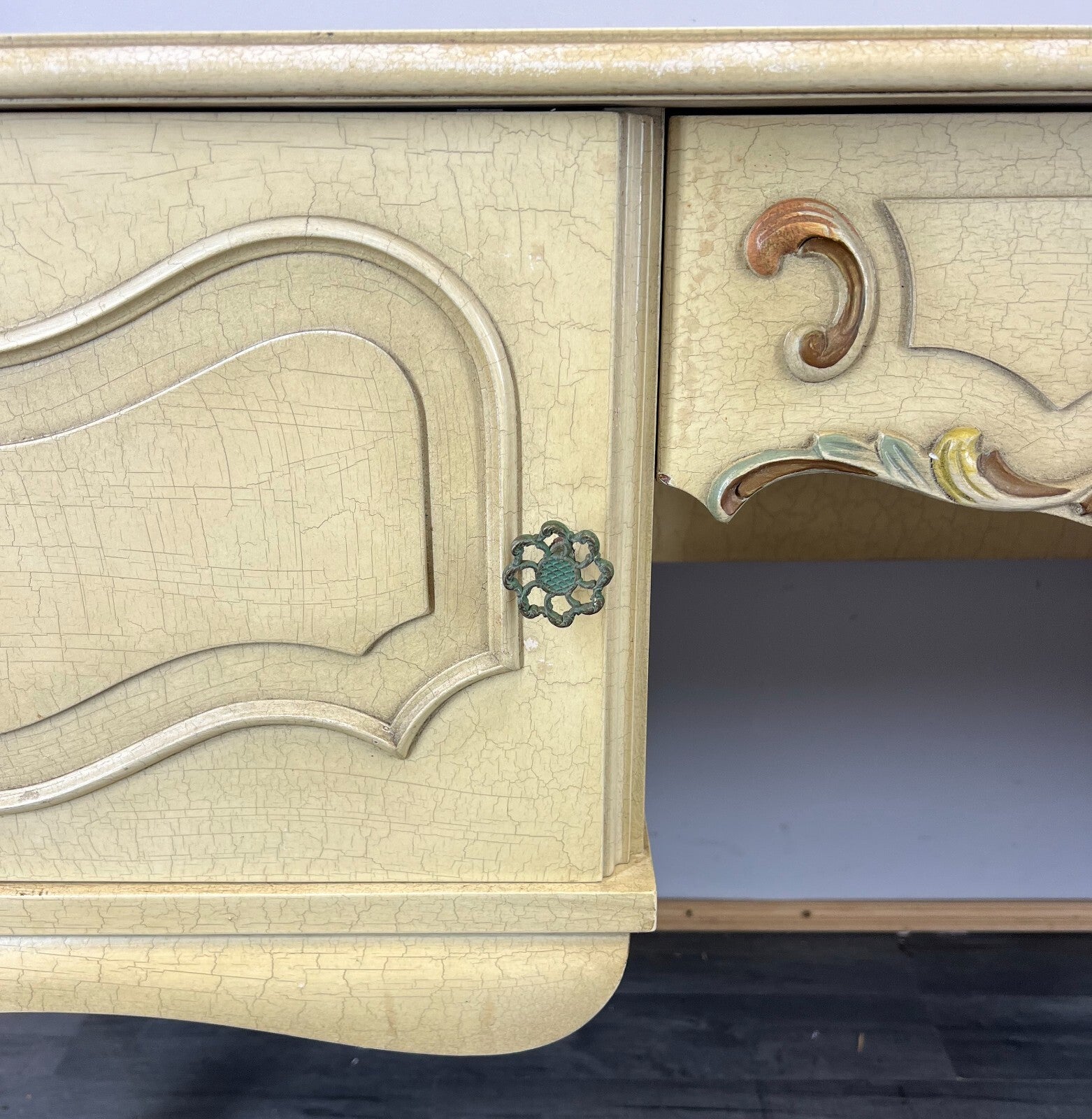 Sideboard Vintage French Louis XIV Shabby Chic Commode Carved Cabinet LOT 31064