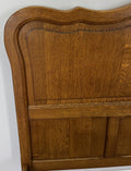 Bed Vintage French Louis XVI Double Bed Frame Oak Carved Headboard LOT 64087