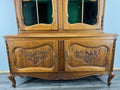 Bookcase Vintage French Louis XIV Style Oak Display Cabinet Sideboard LOT 44774