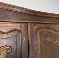 Wardrobe Vintage French Louis XVI Style Oak Four Door Carved Armoire LOT 6505