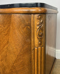 Pair of Bedside Tables Antique French Art Deco Marble Top Cabinets LOT 63517