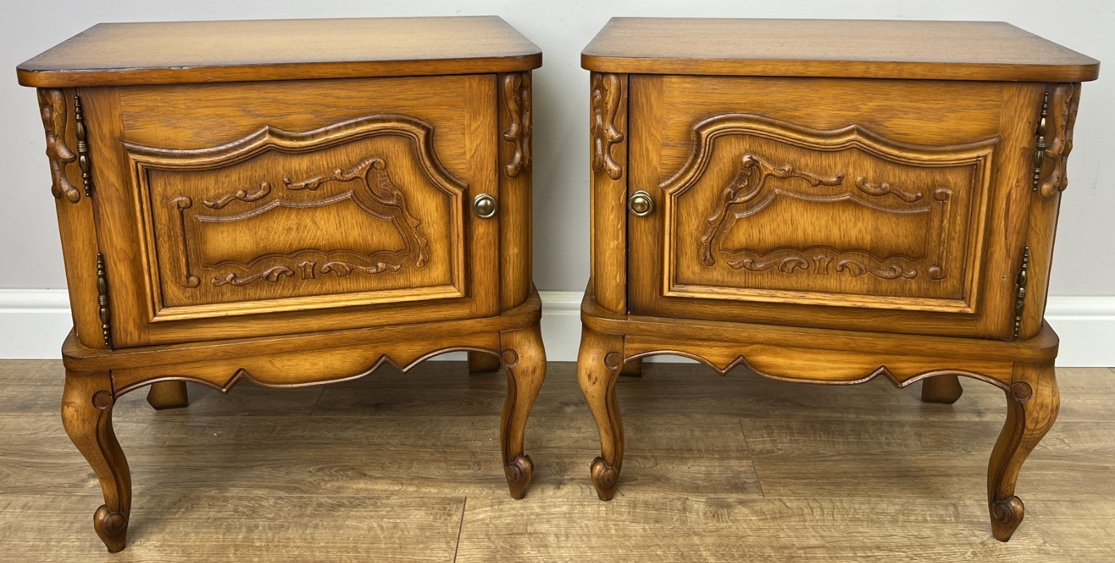 Pair of Bedside Tables Vintage French Louis XVI Nightstands Cabinets LOT 63920