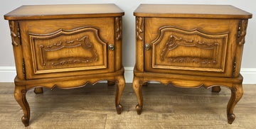 Pair of Bedside Tables Vintage French Louis XVI Nightstands Cabinets LOT 63920