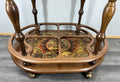 Bar Cart Vintage French Zodiac Drinks Trolley Glass Top Serving Table LOT 43946