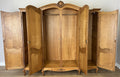 Wardrobe Vintage French Louis XVI Style Oak Four Door Carved Armoire LOT 63989