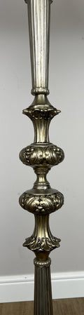 Floor Lamp Vintage French Ornate Metal Standing Lamp with Tassel Shade LOT 608713