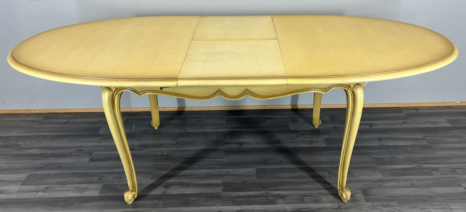 Dining Table Vintage French Louis XVI Shabby Chic with Set of 6 Chairs LOT 44047