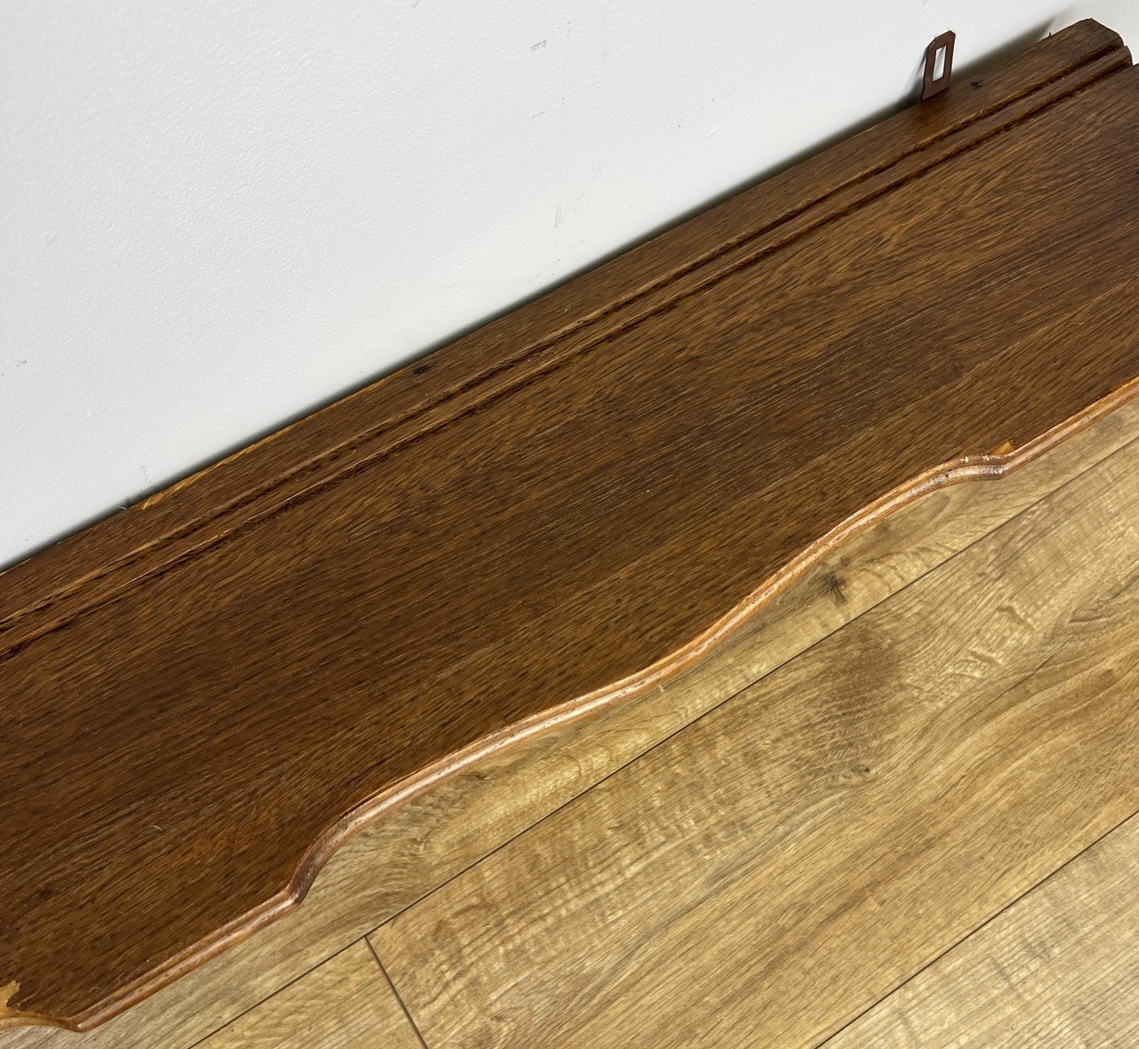 Coat Rack Vintage French Oak Wall Mounted 5 Hooks Carved Rack Hanger LOT 620410