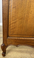 Bed Vintage French Louis XVI Oak Single Bed Frame Carved Headboard LOT 63897
