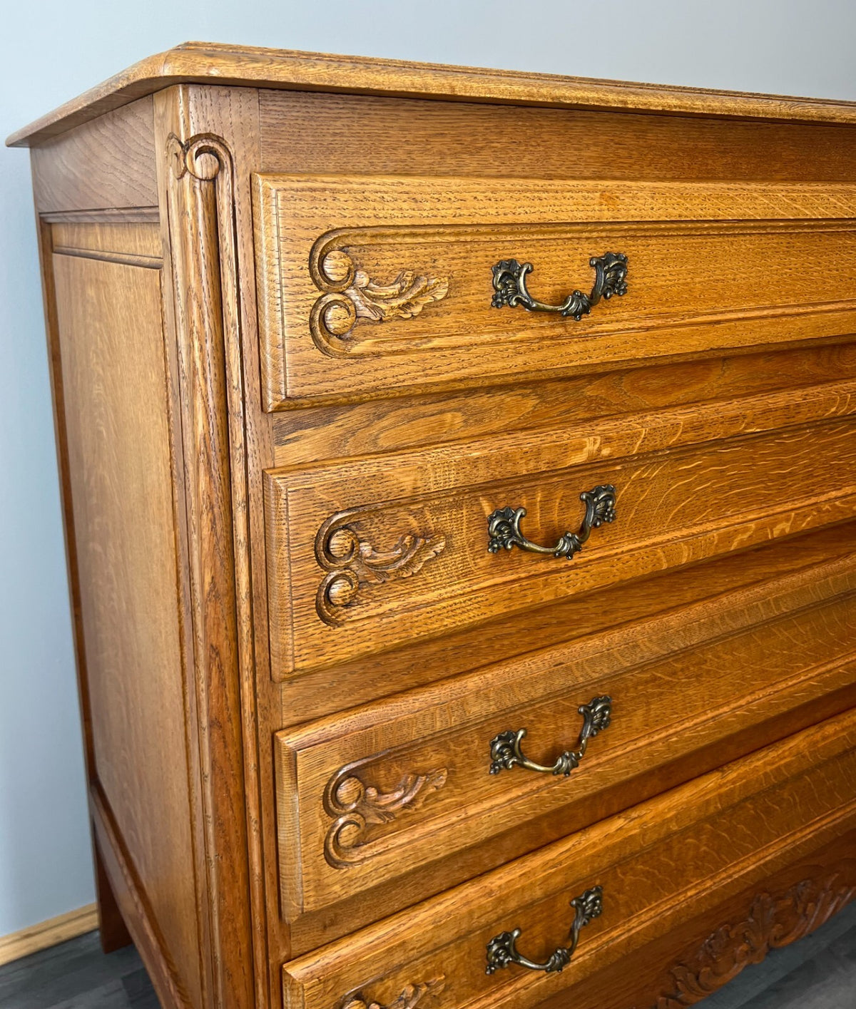 Chest of Drawers Vintage French Louis XIV Sideboard 4 Drawers Cabinet LOT 35556
