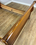 Bed Vintage French Style Sleigh Double Bed Frame Carved Headboard LOT 641111