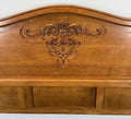 Bed Vintage French Louis XVI Double Bed Frame Oak Carved Headboard LOT 45895