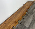 French Vintage Coat Rack Oak 7 Hooks Wall Shelf Carved Coat Hanger LOT 44939