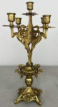 Pair of Candelabras Vintage French Style Ornate 5 Arm Candle Holders LOT 6475