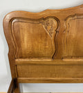 Bed Vintage French Louis XVI Double Bed Frame Oak Carved Headboard LOT 46037