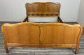 Bed Vintage French Louis XVI Double Bed Frame Oak Carved Headboard LOT 45901