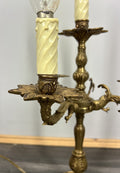Lamp Vintage French Brass 3 Arm Candelabra Light Ornate Rococo Design LOT 44504
