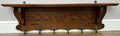 Coat Rack Vintage French Oak Wall Mounted 6 Hooks Carved Rack Hanger LOT 62082