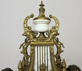 Clock Antique Louis XV Brass Marble Garniture Set With Candelabras LOT 60266