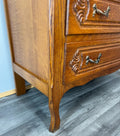 Secretaire Writing Desk Vintage French Oak Bureau Carved Cabinet LOT 37557