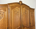 Wardrobe Vintage French Louis XVI Style Four Door Oak Carved Armoire LOT 49308