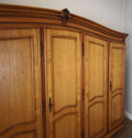Wardrobe Vintage French Louis XVI Style Five Door Carved Armoire LOT 49904