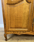 Wardrobe Vintage French Louis XVI Style Oak Four Door Carved Armoire LOT 48245