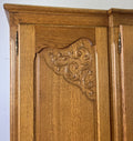 Wardrobe Vintage French Louis XVI Style Oak Four Door Carved Armoire LOT 64552