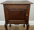 Bedside Table Vintage French Louis Style Oak Nightstand Carved Cabinet LOT 63143